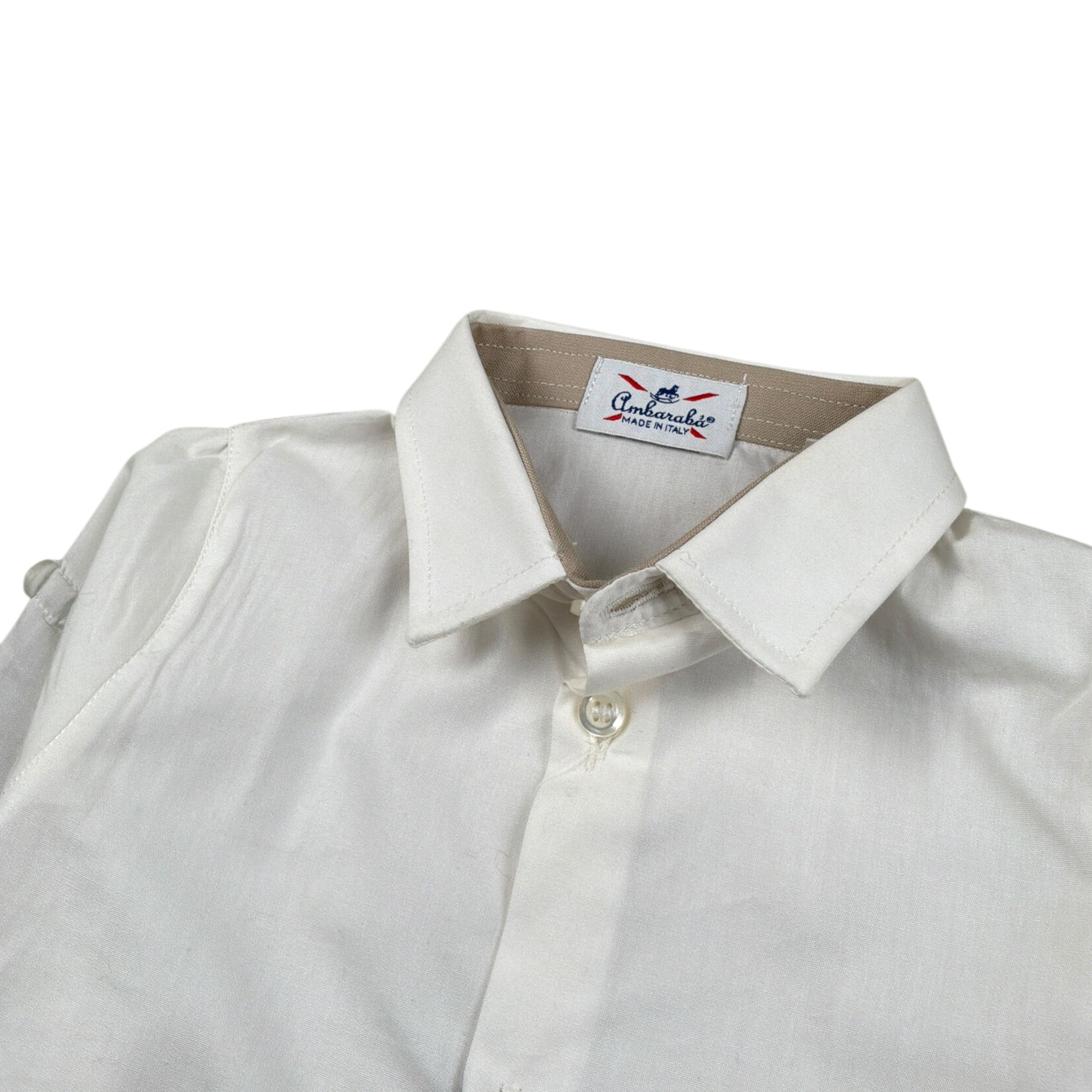 Ambaraba' Camicia tinta unita Bianco per Neonato FM35063 BIANCO AMBARABA' 