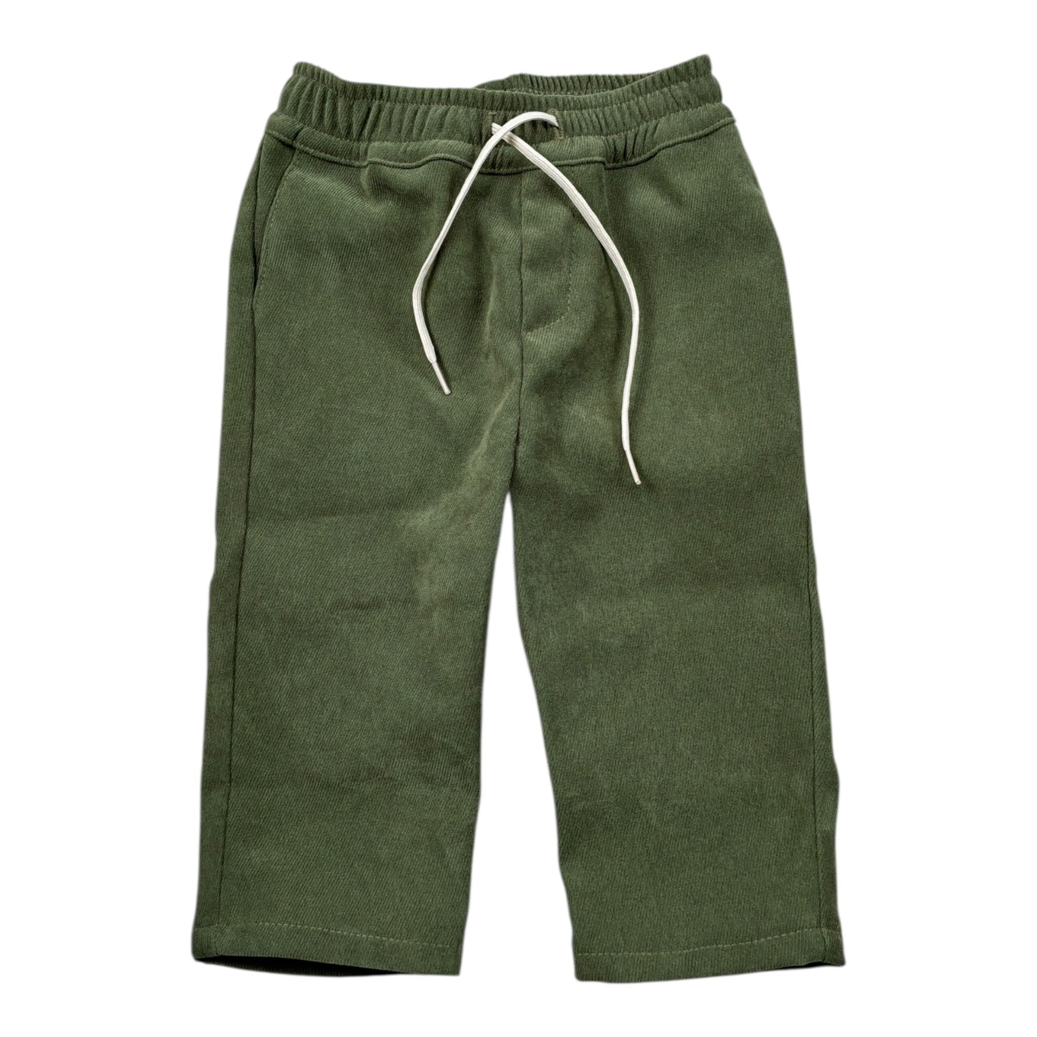 Ambaraba' Pantalone tinta unita con Elastico In Vita Verde per Neonato FM40168 VERDE AMBARABA' 