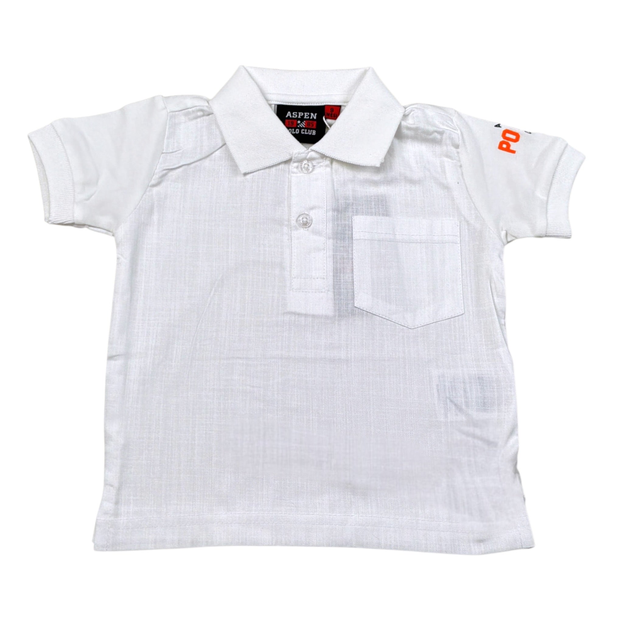 Aspen Polo tinta unita Mezza Manica Bianco per Neonato 1076MP00023 BIANCO ASPEN 