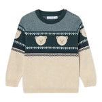 Aspen Maglia Girocollo Bicolore Verde/Beige per Neonato 2311 VERDE/BEIGE ASPEN 