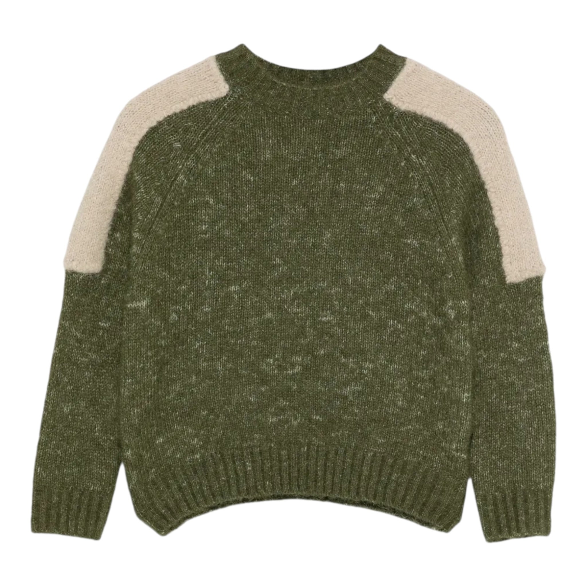 Aspesi Maglia Girocollo Bicolore Verde per Bambino A25AM0005EM444 VERDE ASPESI 