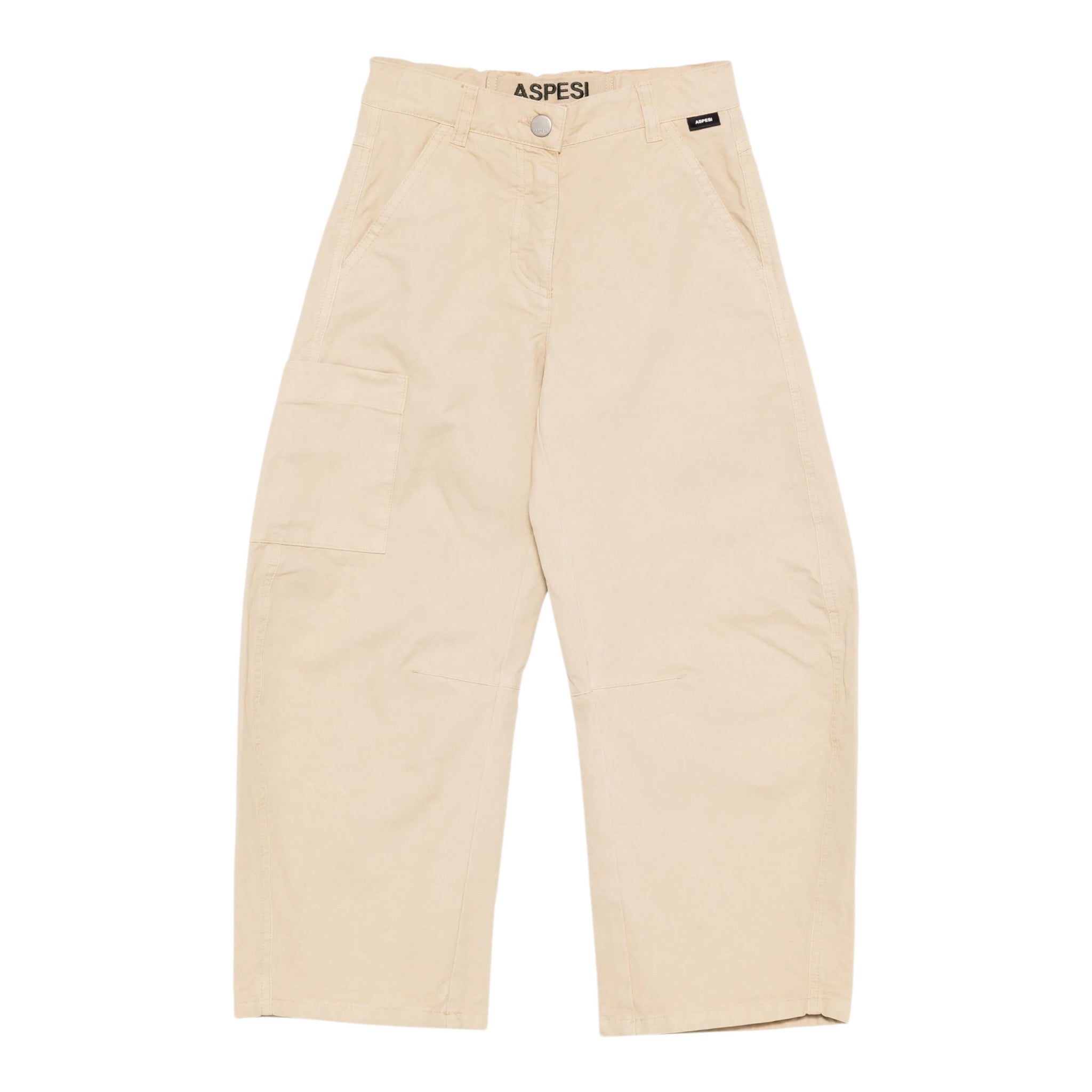 Aspesi Pantalone tinta unita con Girovita Regolabile Beige per Bambino A25APL0007C6066 BEIGE ASPESI 