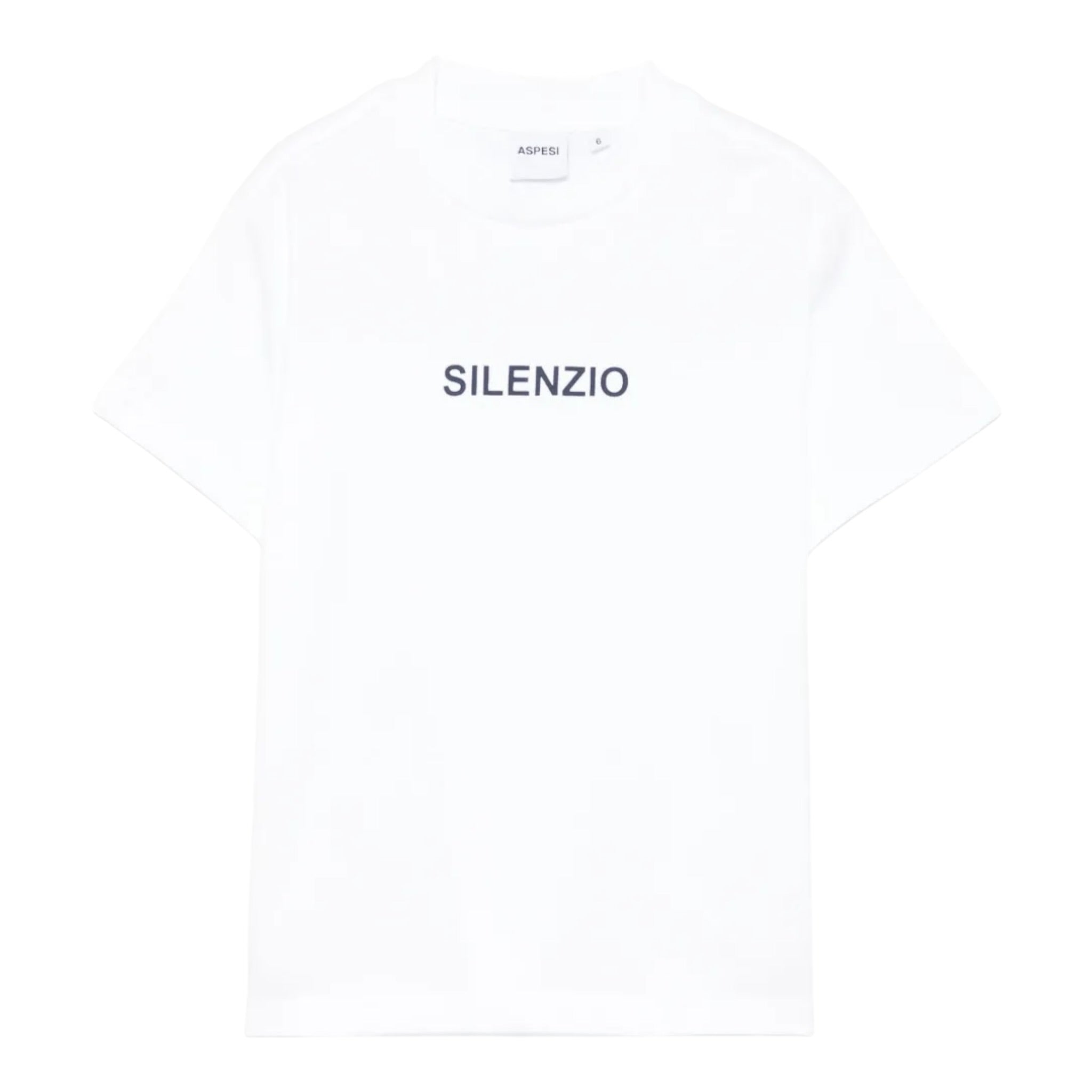 Aspesi T-Shirt tinta unita con Stampa Bianco per Bambino S25022TSM0122 BIANCO ASPESI 