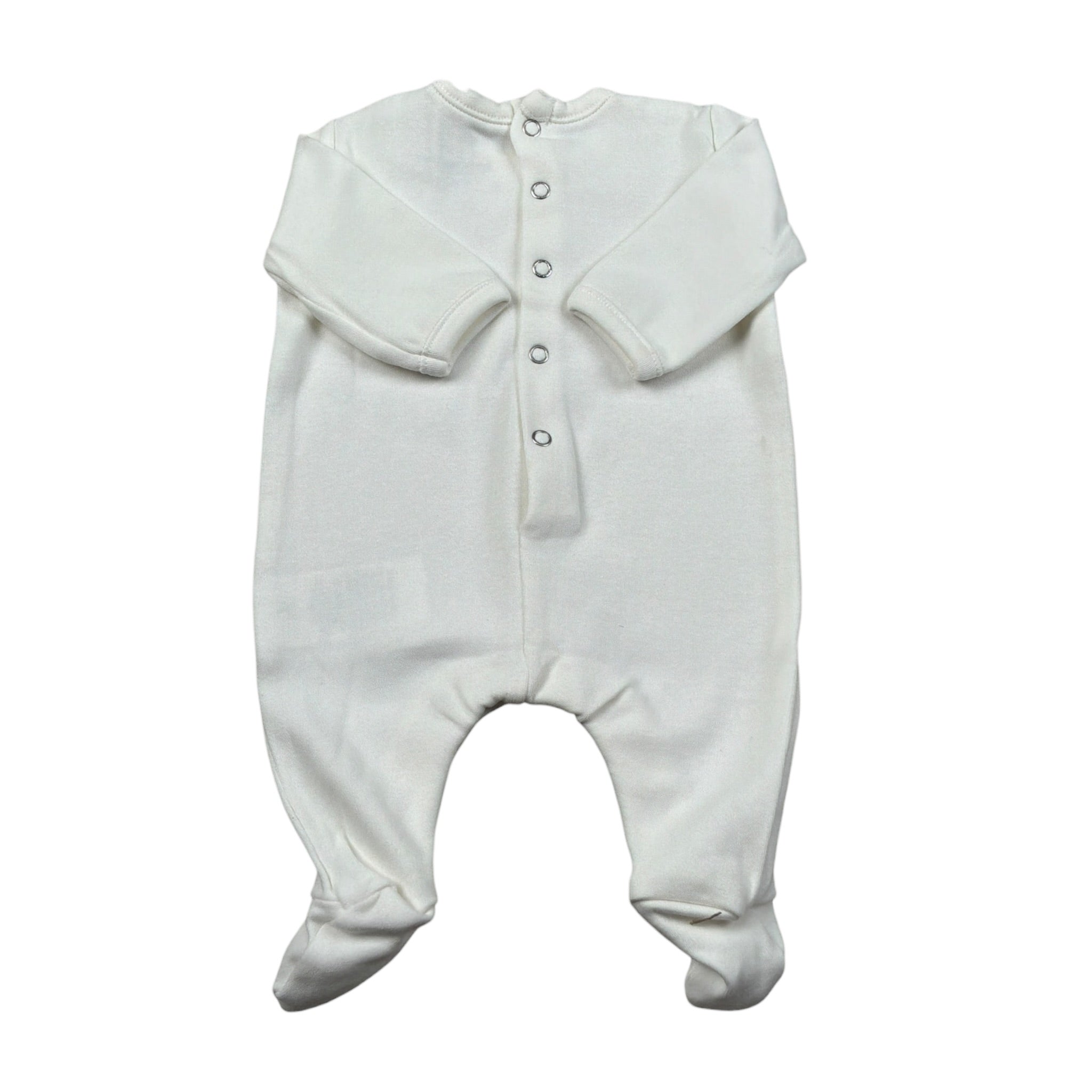 Aventiquattrore Tutina Manica Lunga tinta unita con Stampe Panna per Neonato A2401404 PANNA AVENTIQUATTRORE 