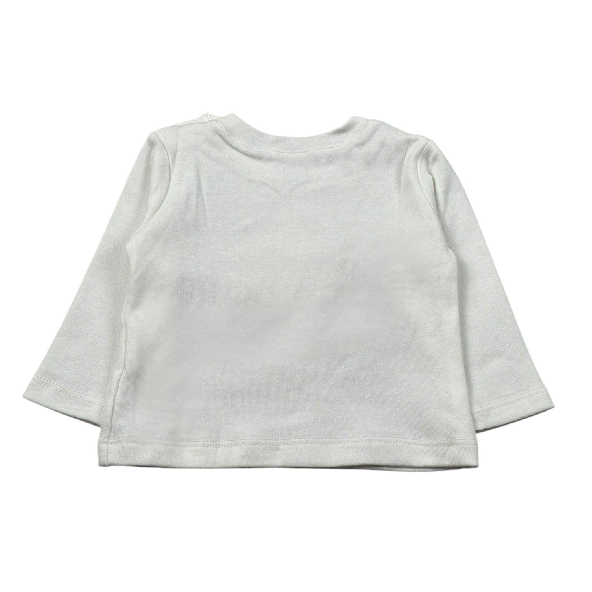 Aventiquattrore Shirt Girocollo tinta unita con Ricami Bianco per Neonato A2401746 BIANCO AVENTIQUATTRORE 