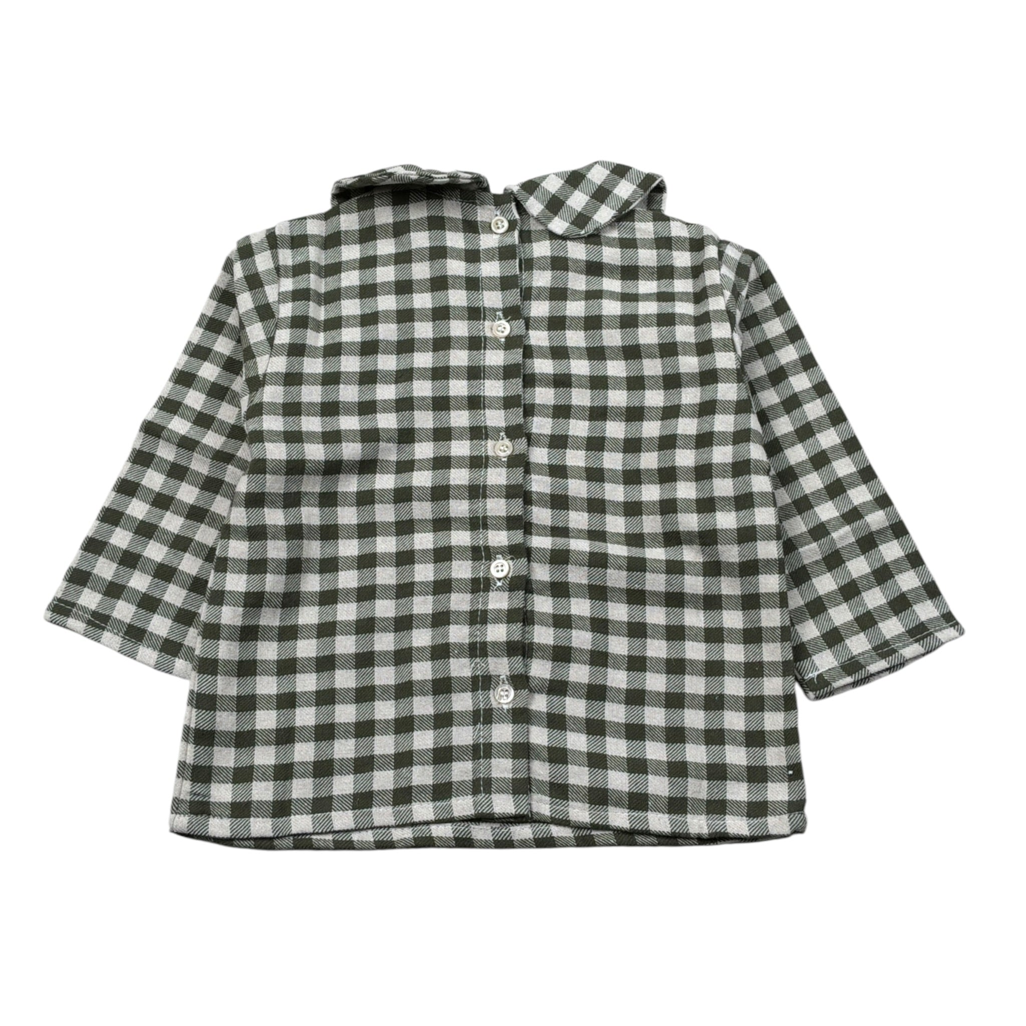 Babe & Tess Camicia Manica Lunga Fantasia Quadri Verde per Neonato 03/548055 VERDE BABE & TESS 
