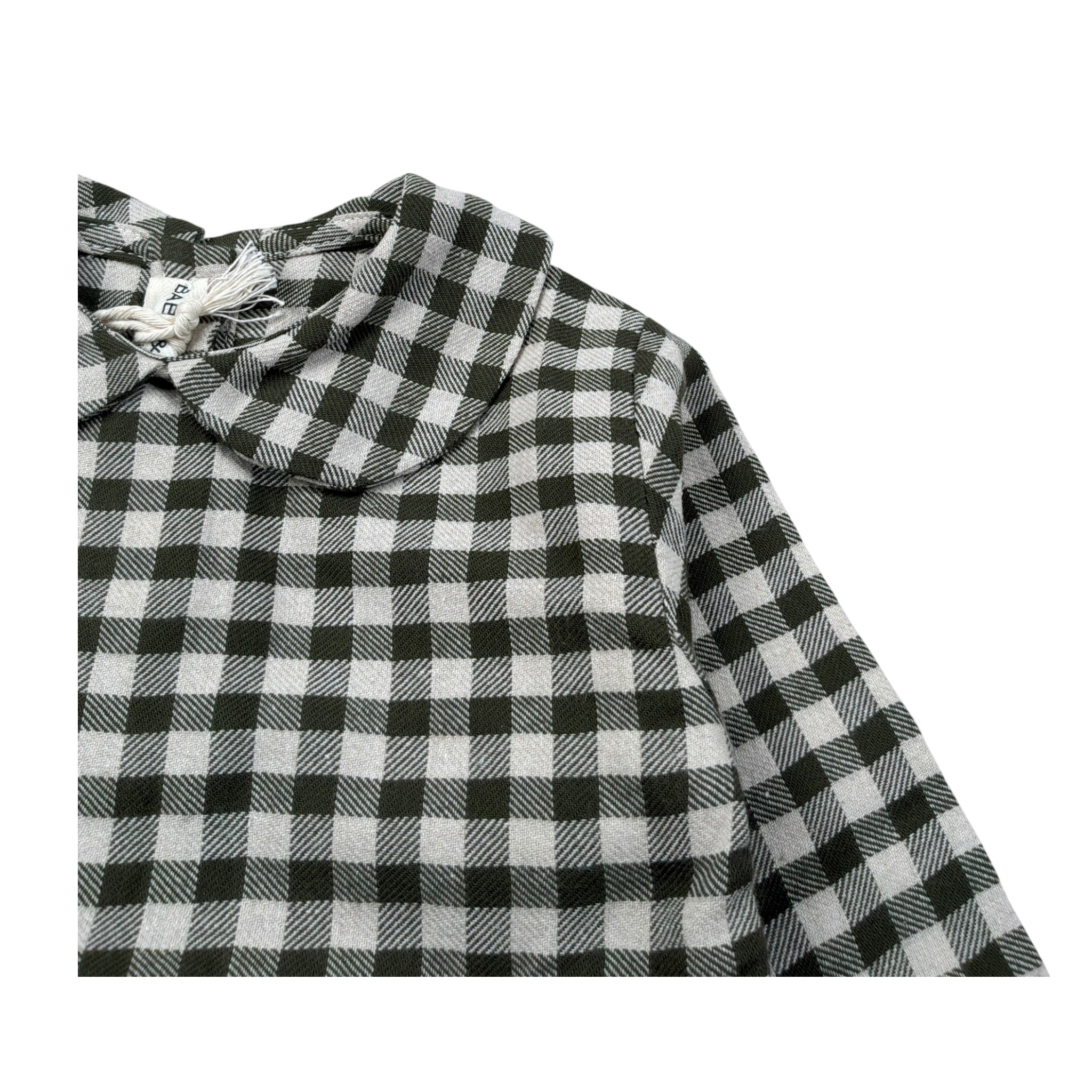 Babe & Tess Camicia Manica Lunga Fantasia Quadri Verde per Neonato 03/548055 VERDE BABE & TESS 