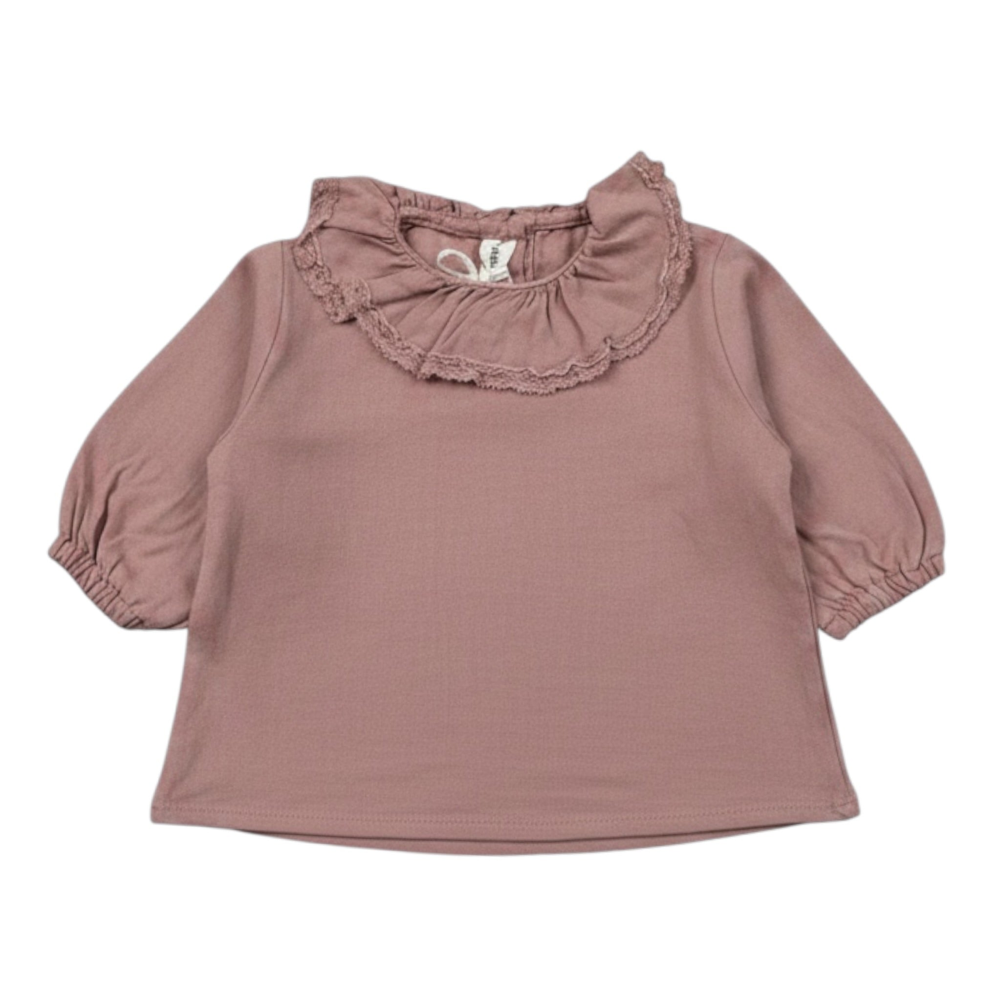 Babe & Tess Camicia tinta unita con Colletto Rosa per Neonata 03/548057 ROSA BABE & TESS 