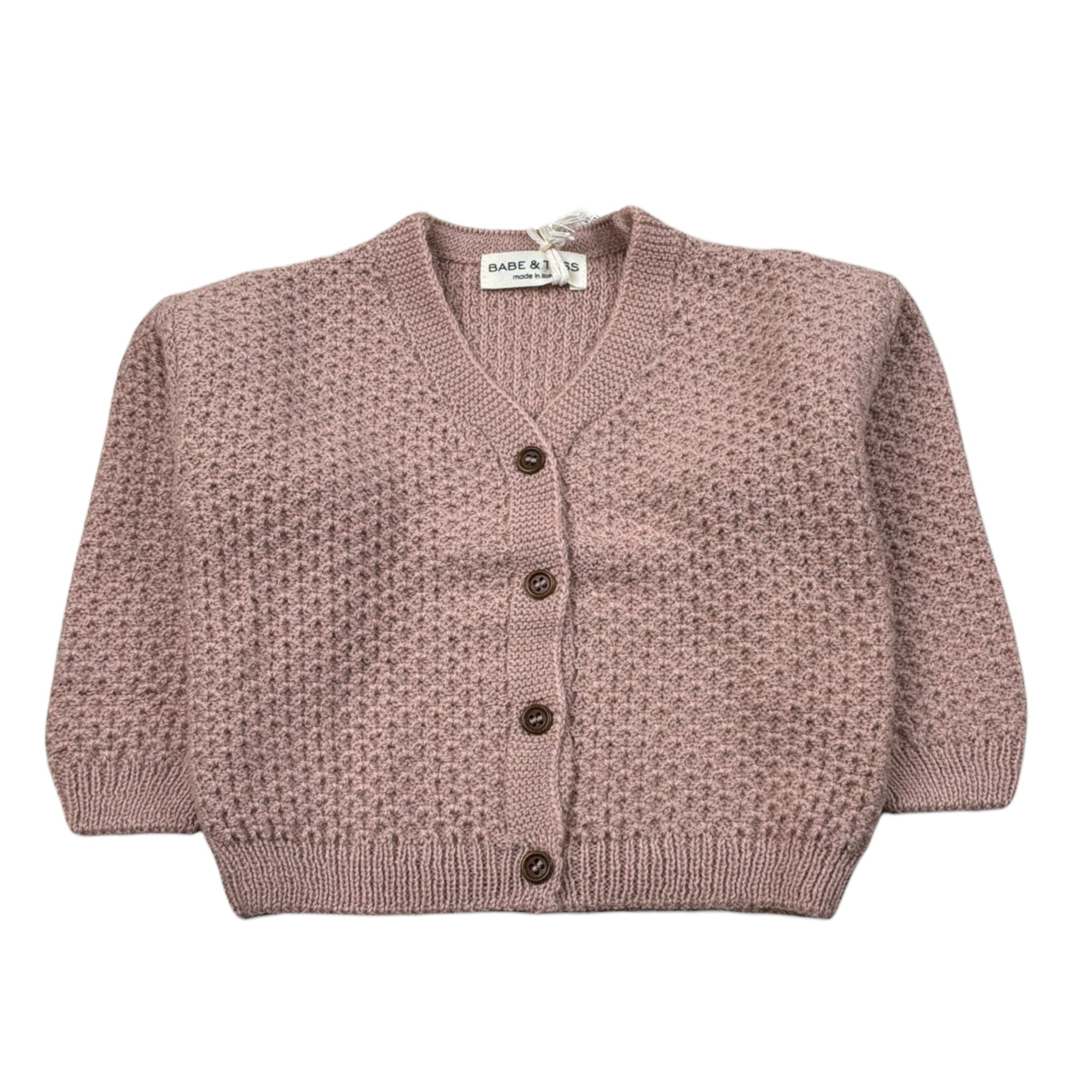 Babe & Tess Cardigan tinta unita Rosa per Neonata 59/548084 ROSA BABE & TESS 