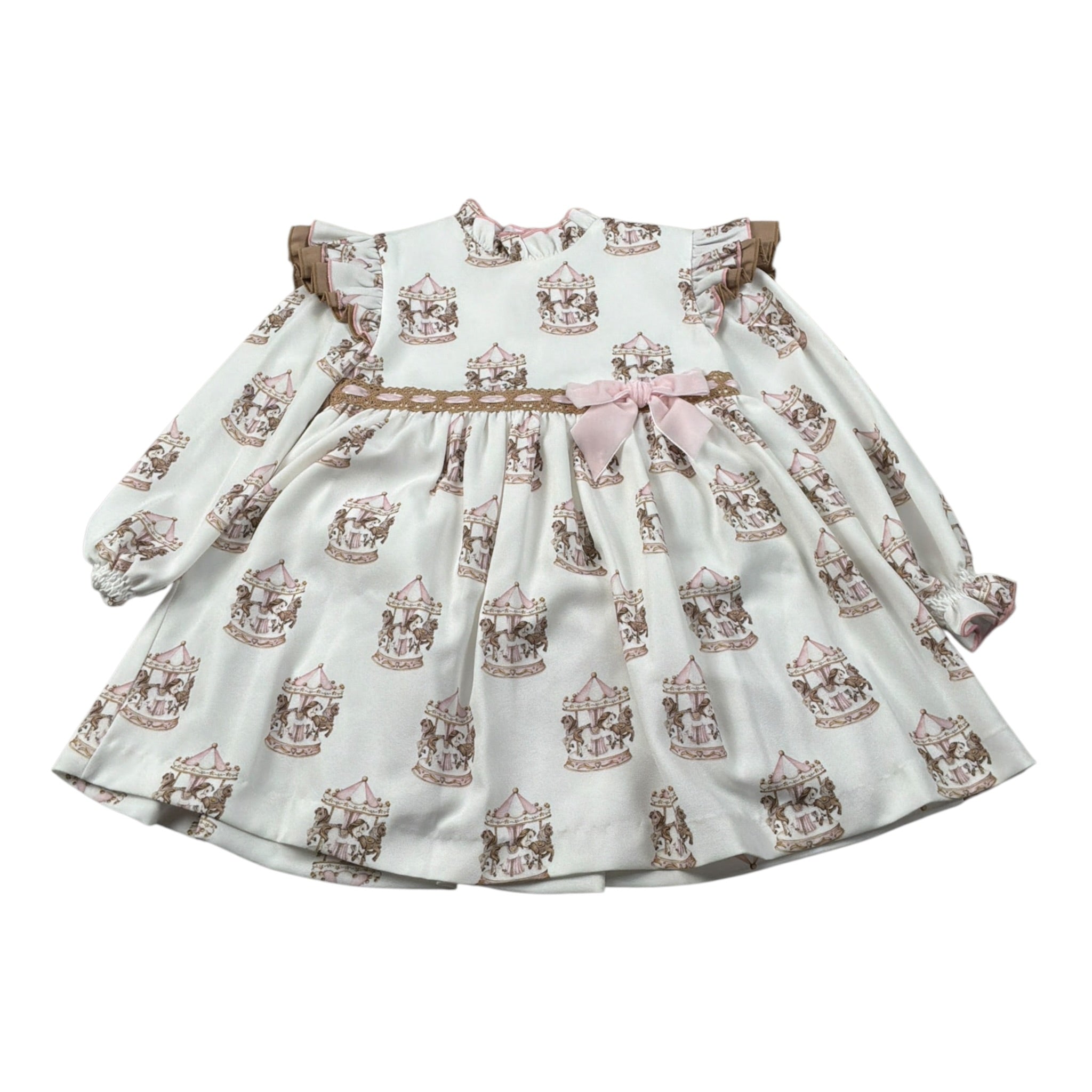 Babine' Abito Manica Lunga tinta unita con Stampe Panna per Bambina 2612817 PANNA  