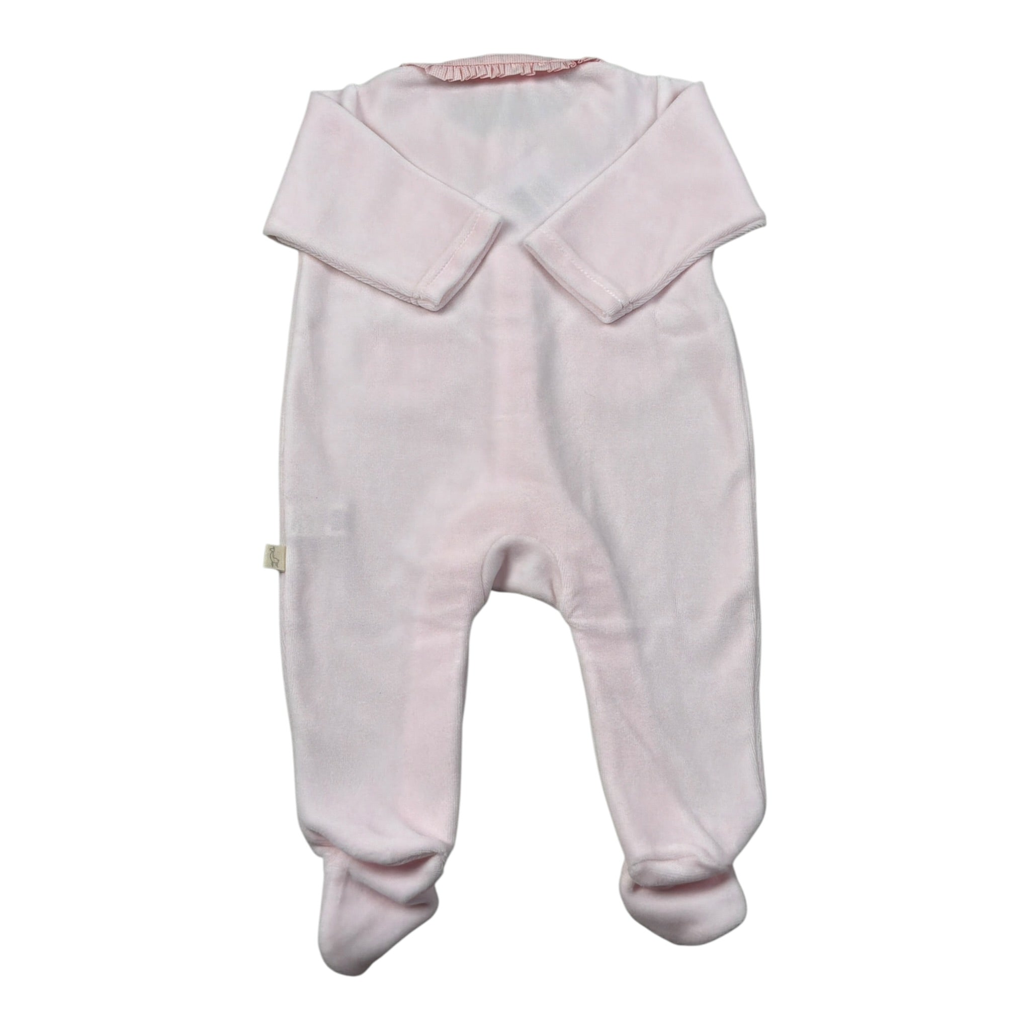 Baby Gi Tutina Manica Lunga tinta unita In Ciniglia Rosa per Neonata DD53G ROSA BABY GI 