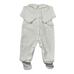 Baby Gi Tutina Manica Lunga tinta unita In Ciniglia Bianco per Neonato PQ50 BIANCO BABY GI 
