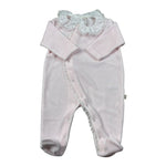 Baby Gi Tutina Manica Lunga tinta unita In Ciniglia Rosa per Neonata RND53 ROSA BABY GI 