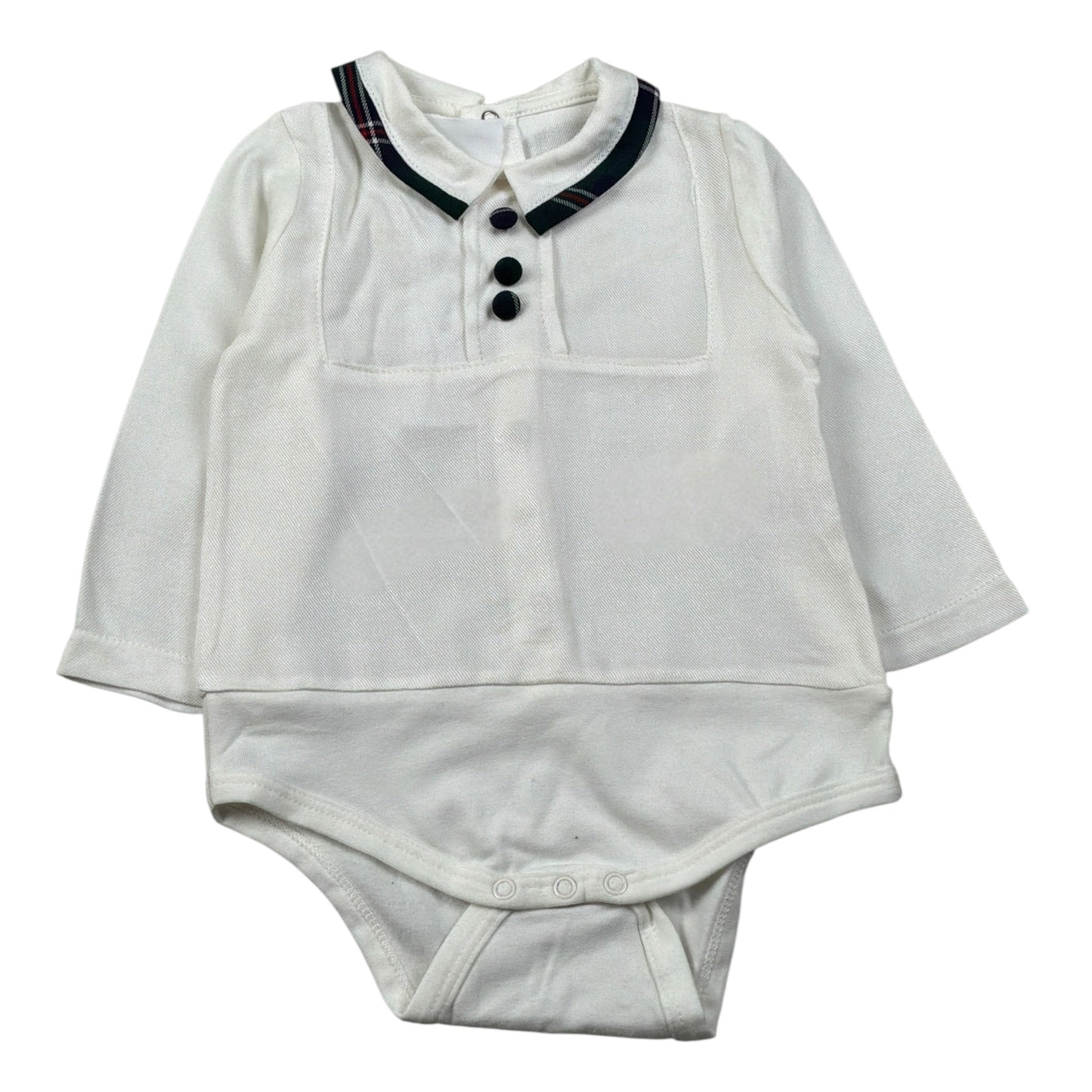 Baby Vip Camicia Body Manica Lunga tinta unita Panna per Neonato T403902 PANNA BABY VIP 