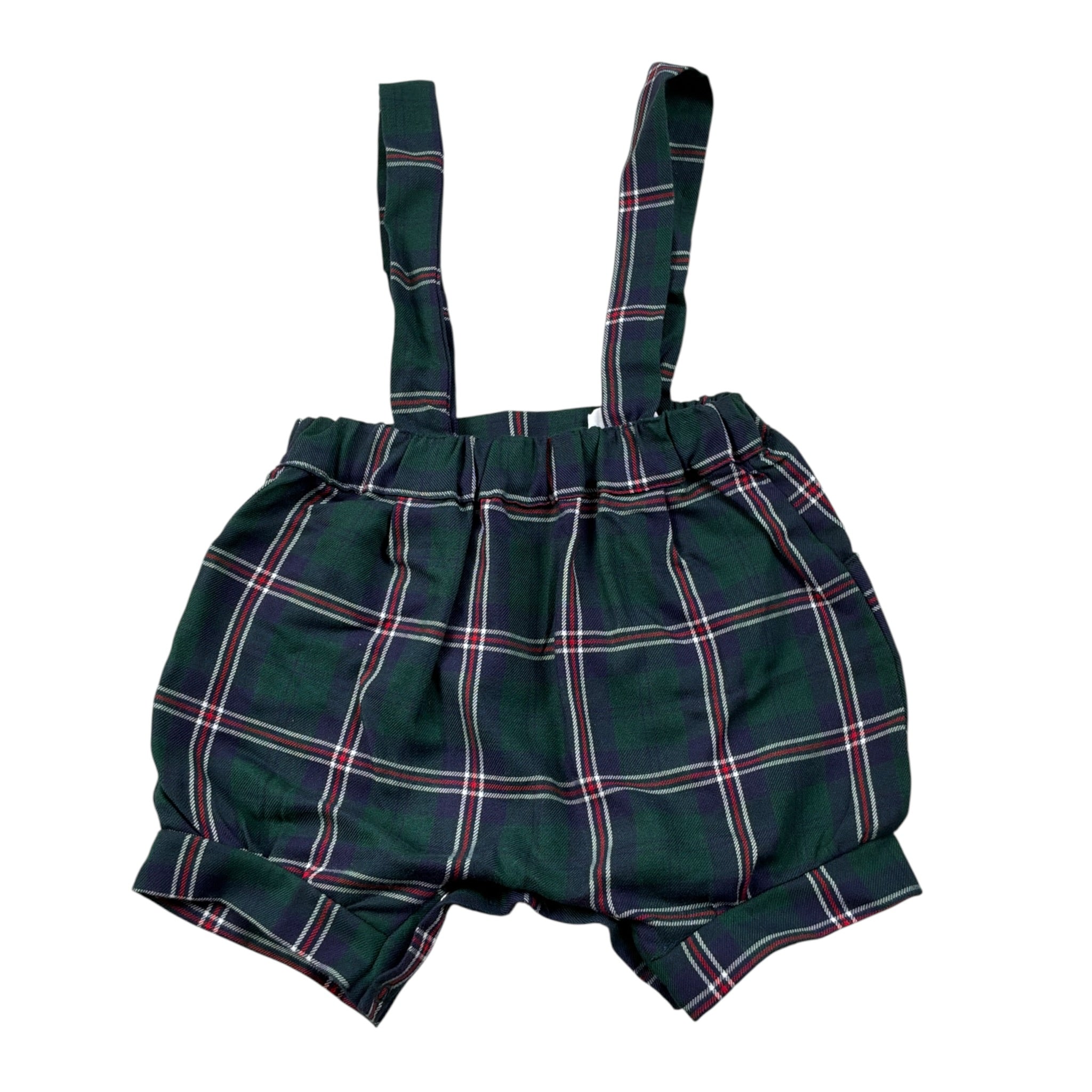 Baby Vip Bermuda con Bretelle Stampa Fantasia Verde per Bambino T404508J VERDE BABY VIP 