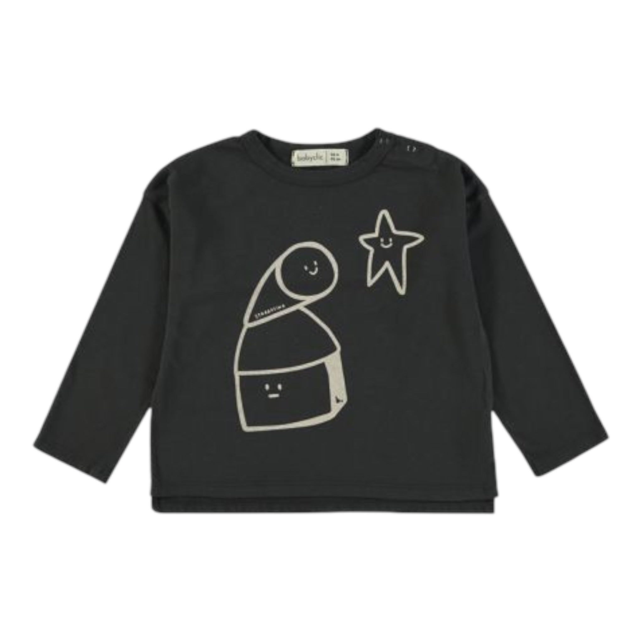 Babyclic Shirt Girocollo tinta unita con Stampa Grigio per Neonato L2164211308N GRIGIO BABYCLIC 