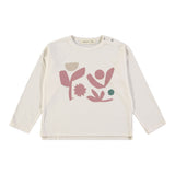 Babyclic Shirt Girocollo tinta unita con Stampa Crema per Neonata L216430003 CREMA BABYCLIC 