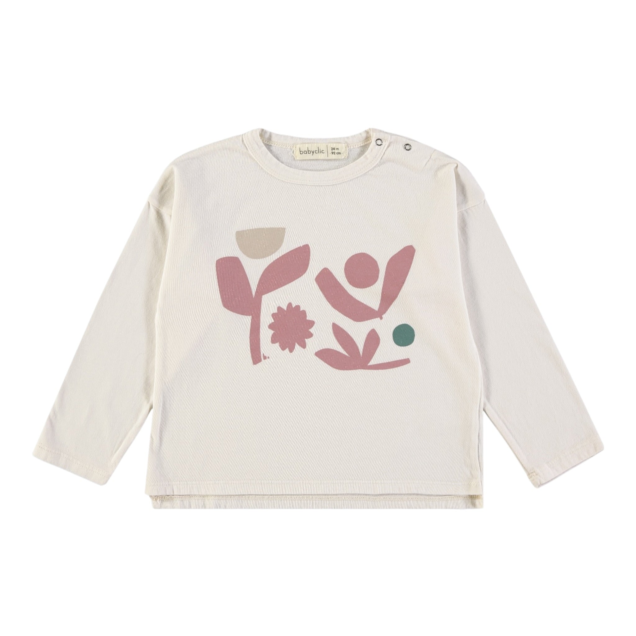 Babyclic Shirt Girocollo tinta unita con Stampa Crema per Neonata L216430003 CREMA BABYCLIC 