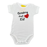 Babyvip Body tinta unita con Stampa ''Amore Degli Zii'' Bianco per Neonata J606 BIANCO BABYVIP 