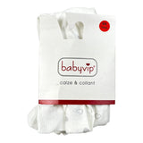 Babyvip Calze tinta unita con Stampa Panna per Bambina J8372J PANNA BABYVIP 