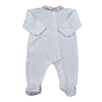 Babyvip Tutina tinta unita con Colletto Bianco per Neonata T2875 BIANCO BABYVIP 