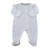 Babyvip Tutina tinta unita con Colletto Bianco per Neonata T2875 BIANCO BABYVIP 
