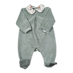 Babyvip Tutina tinta unita In Velluto Verde per Neonata T2889 VERDE BABYVIP 