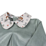 Babyvip Tutina tinta unita In Velluto Verde per Neonata T2889 VERDE BABYVIP 