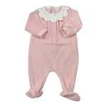 Babyvip Tutina tinta unita In Velluto Rosa per Neonata T3863 ROSA BABYVIP 