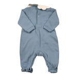Babyvip Tutina tinta unita con Colletto Azzurro per Neonata T4309 AZZURRO BABYVIP 