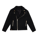 Balmain Giubbino tinta unita con Zip Nero per Bambino 6R2O47 NERO BALMAIN 