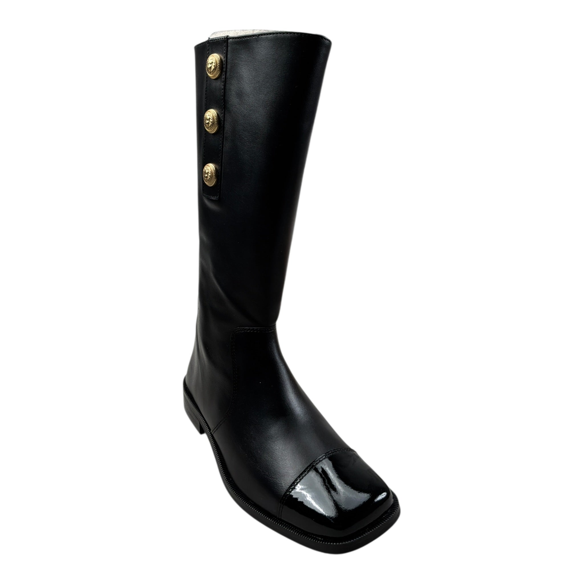 Balmain Stivali tinta unita con Zip Nero per Bambina BX0A46 NERO BALMAIN 