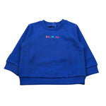 Balmain Felpa Chiusa Girocollo tinta unita con Stampa Blu per Neonato BX4590 BLU BALMAIN 