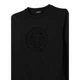 Balmain Felpa Chiusa Girocollo tinta unita Nero per Neonato BX4600 NERO BALMAIN 