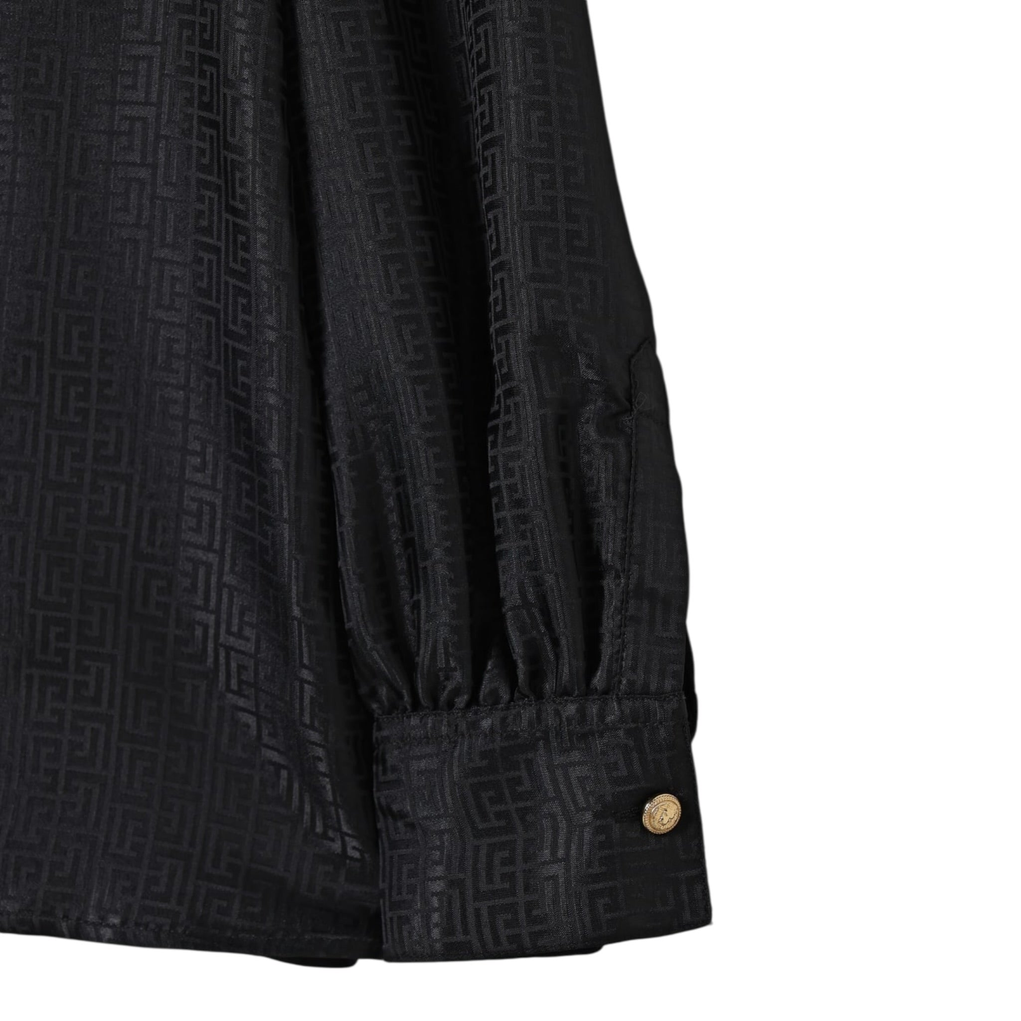 Balmain Camicia tinta unita Logata Nero per Bambina BX5A30 NERO BALMAIN 