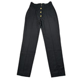 Balmain Pantalone tinta unita con Bottoni Nero per Bambina BX6A0I NERO BALMAIN 