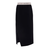 Balmain Gonna tinta unita con Elastico In Vita Logato Nero per Bambina BX7A34 NERO BALMAIN 