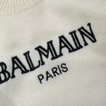 Balmain Maglia tinta unita con Logo Panna per Neonato BX9520 PANNA BALMAIN 