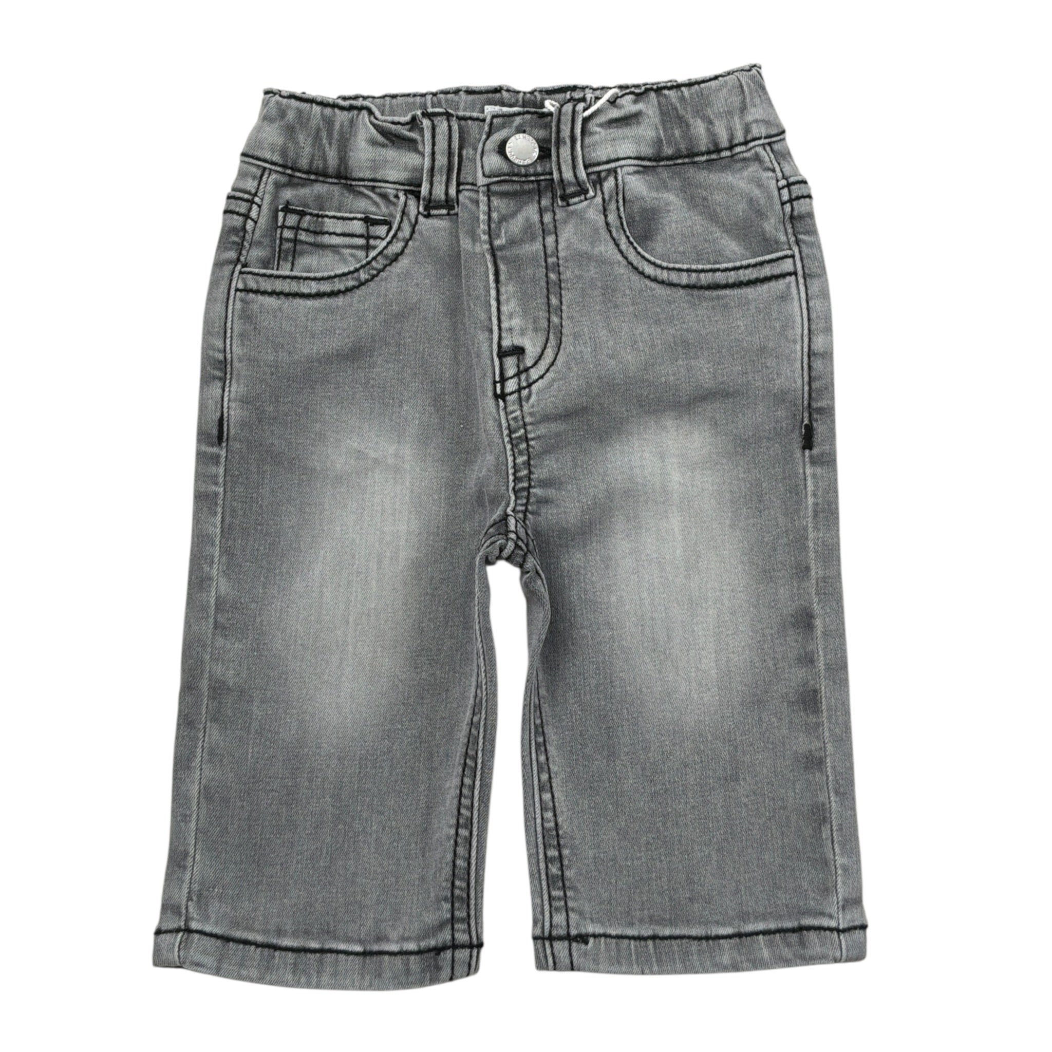 Bamboom+Babies Jeans tinta unita con Girovita Regolabile Grigio per Neonata 1049 GRIGIO BAMBOOM+BABIES 