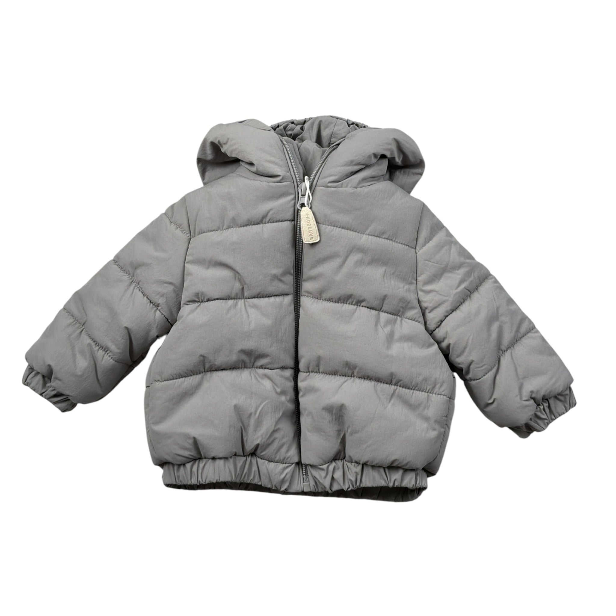 Bamboom+Babies Giubbino tinta unita con Zip E Cappuccio Grigio per Neonato 1087 GRIGIO BAMBOOM+BABIES 