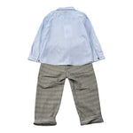 Barcellino Completo 3Pz Camicia-Pantalone-Gilet Azzurro per Neonato 125210 AZZURRO BARCELLINO 
