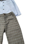 Barcellino Completo 3Pz Camicia-Pantalone-Gilet Azzurro per Neonato 125210 AZZURRO BARCELLINO 