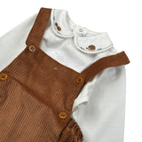 Barcellino Completo 2Pz Body-Salopette Cammello per Neonata 125316 CAMMELLO BARCELLINO 