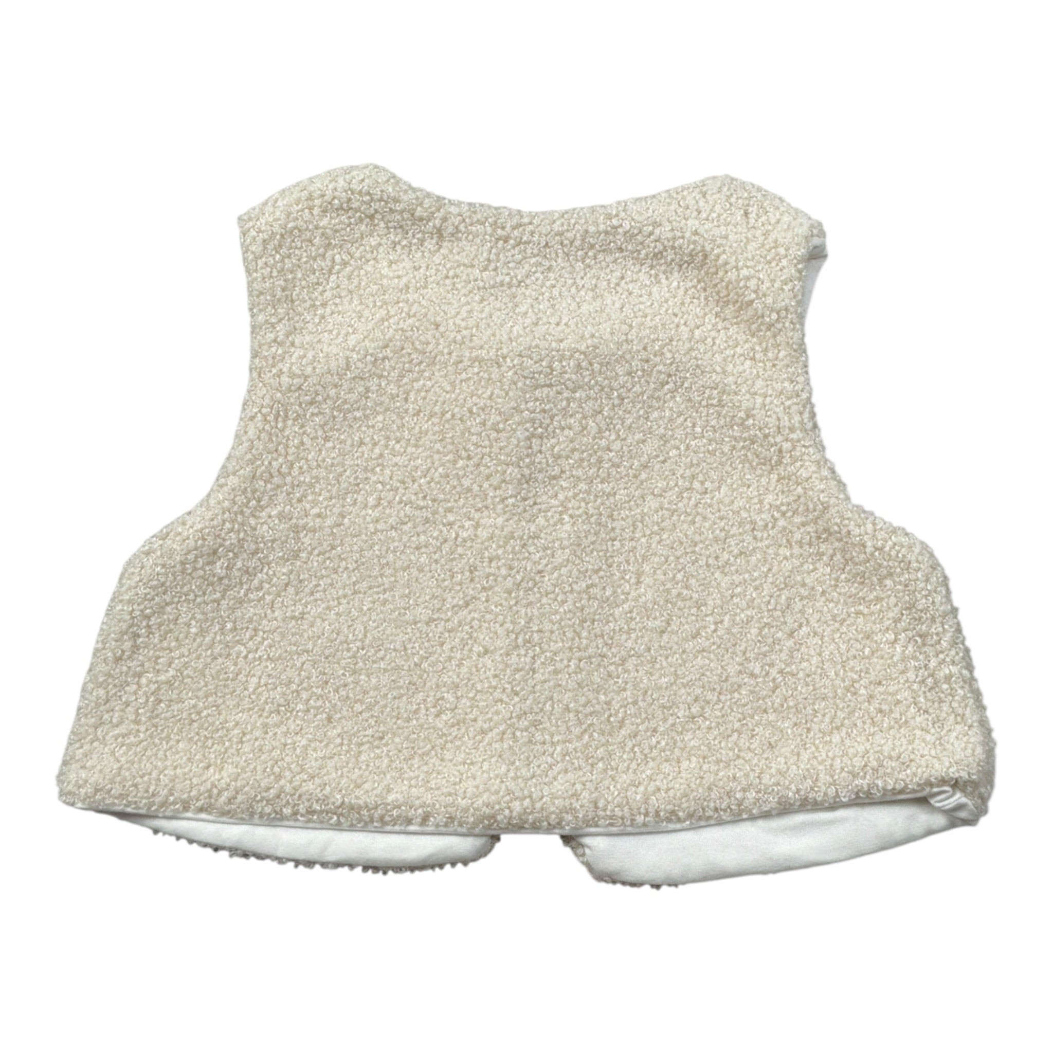 Barcellino Gilet Modello Teddy tinta unita Panna per Neonata 125319 PANNA BARCELLINO 