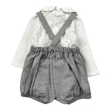 Barcellino Completo 2Pz Camicia-Salopette Bianco per Neonata 125409 BIANCO BARCELLINO 