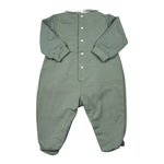 Barcellino Tutina tinta unita con Colletto Verde per Neonato 125601 VERDE BARCELLINO 