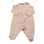 Barcellino Tutina tinta unita con Colletto Rosa per Neonata 125701 ROSA BARCELLINO 