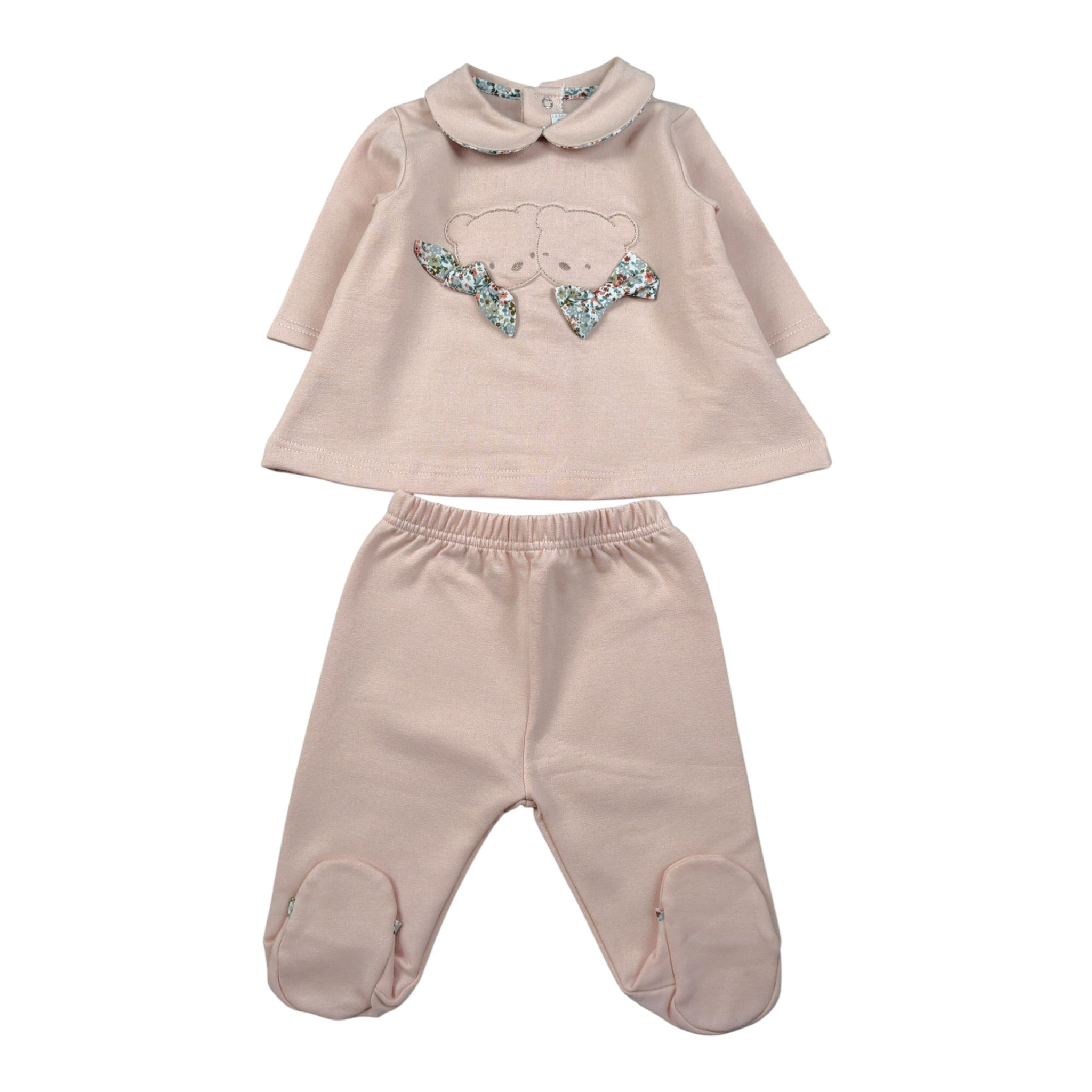 Barcellino Completo 2Pz Maglia-Ghettina Rosa per Neonata 125702 ROSA BARCELLINO 