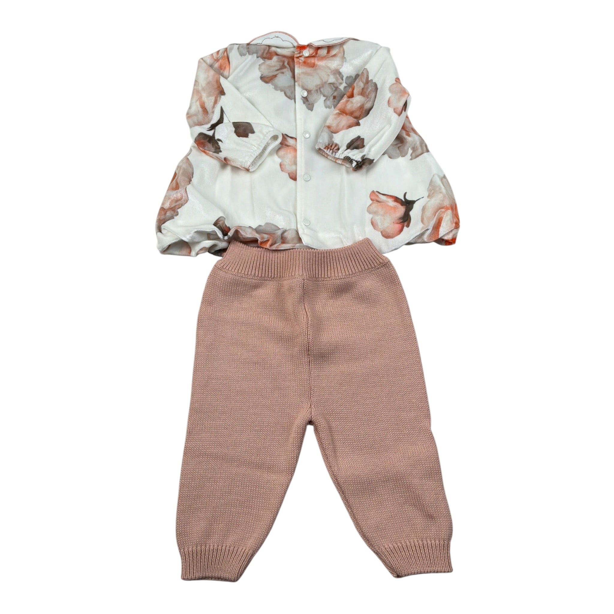 Barcellino Completo 2 Pezzi Maglia-Pantalone Bianco/Rosa per Neonata 125803 BIANCO/ROSA BARCELLINO 