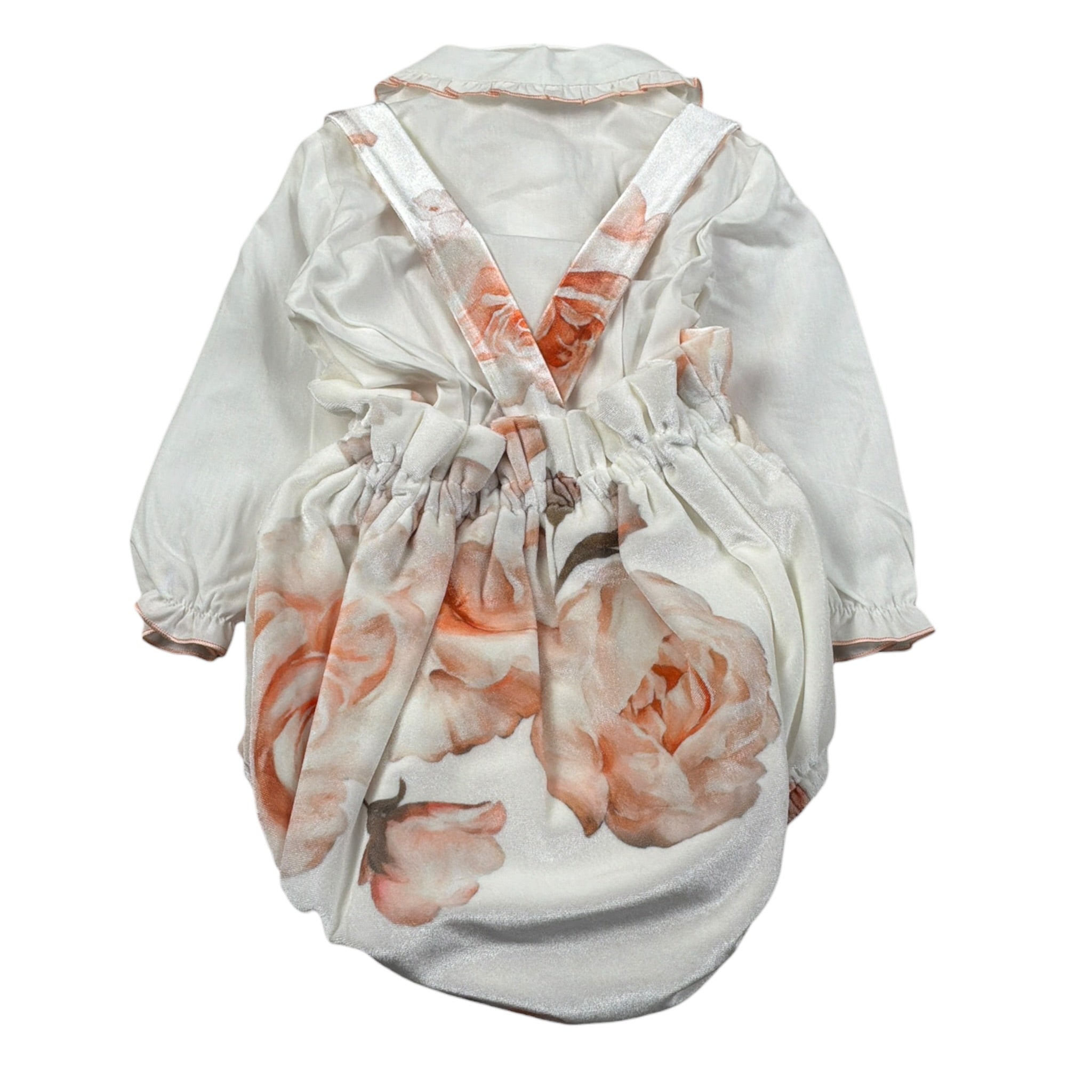 Barcellino Completo 2 Pezzi Camicia-Pagliaccetto Bianco per Neonata 125812SP BIANCO BARCELLINO 